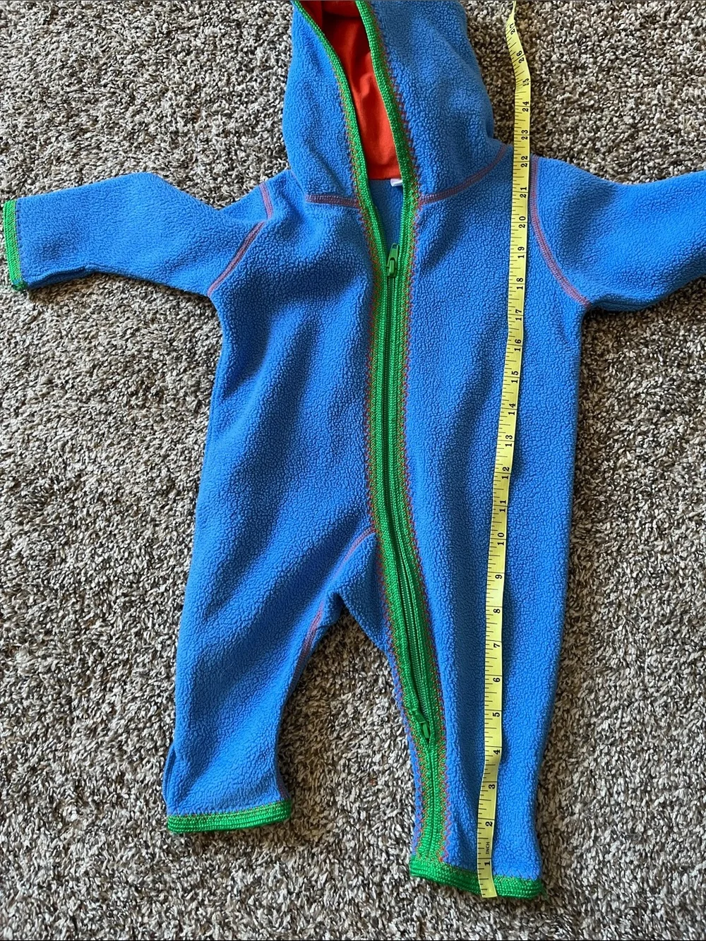 Hanna Andersson Fleece Bunting - Dino Blue Size 30cm/3-6mo